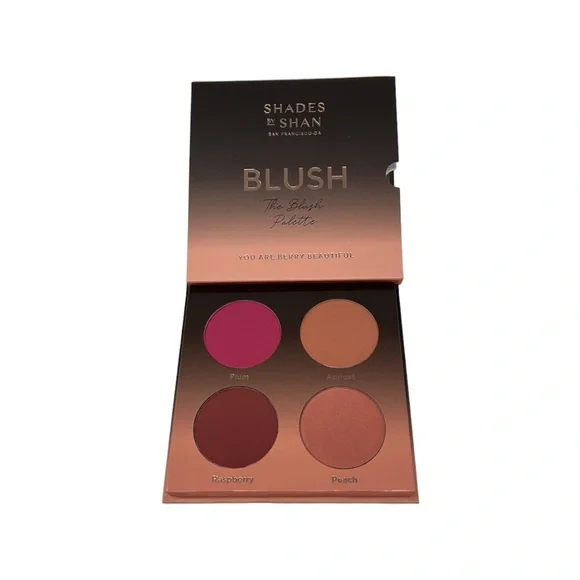 Shades by Shan Blush Palette in Plum, Apricot, Raspberry, and Peach - Picture 4 of 8